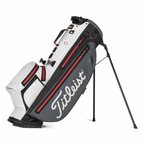 Titleist Players 4 Plus Stadry Standbag Charcoal Wit Rood