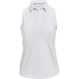 Under Armour Zinger mouwloos poloshirt wit