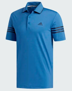 Adidas Ultimate 365 blocked Golf Poloshirt Blauw 3 Stripes