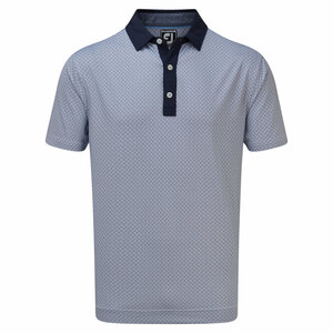 Footjoy Lisle Foulard Print Polo Navy White