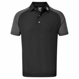 Footjoy Raglan Jacquard Block Black Polo