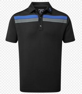 Footjoy Stretch Pique Polo Black Royal