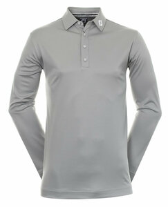 Footjoy Thermolite Pique Polo Lange Mouw Grijs