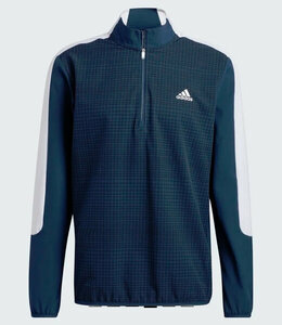 Adidas Primegreen Printed Quarter-Zip Pullover Blauw