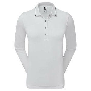 Footjoy Dames Thermal Jersey Lange Mouw Polo Wit