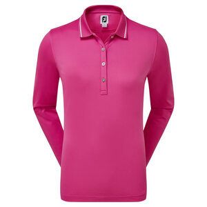 Footjoy Dames Thermal Jersey Lange Mouw Polo Fuchia