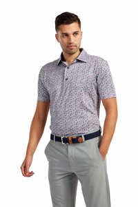 Footjoy Lisle Daisy Print Polo Black