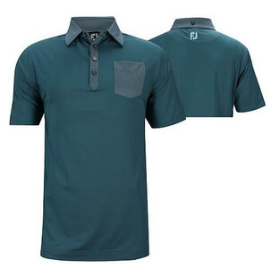 Footjoy Tonal Trim Golfpolo Lisle Ink Maat S