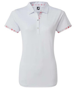 Footjoy Trim Pique Dames Polo Wit