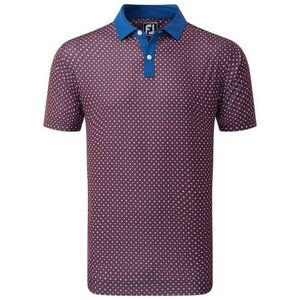 Golfpolo Heren Footjoy Circle Print Blauw Rood