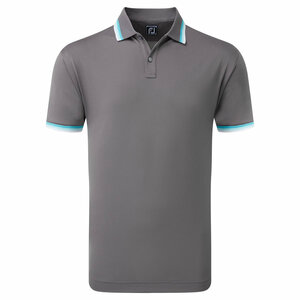 Heren Golfpolo Footjoy Solid Met Lava Trim