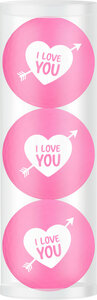 Golfballen Gift Set I Love You 3 Ballen Pink