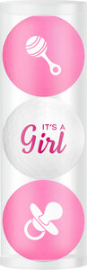 Golfballen Gift Set It's a Girl 3 Ballen