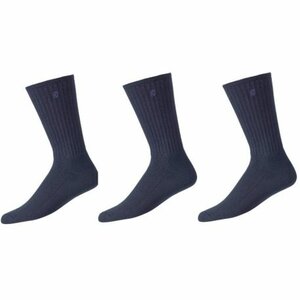 Footjoy ComfortSof Crew 3 paar heren Sokken lang Navy 39-46