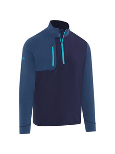 Callaway Aquapel Mixed Media 1/4 Zip Pullover Peacoat