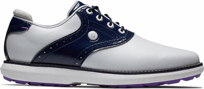 Golfschoenen Dames Footjoy Traditions Wit Navy Spikeless