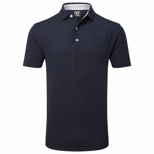 Footjoy Lisle Dot Heren Polo Shirt Navy