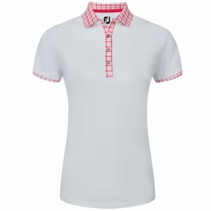 Dames Golfpolo Footjoy Gingham Trim