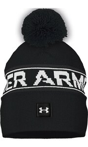 Under Armour Halftime Pom Beanie- Zwart Wit